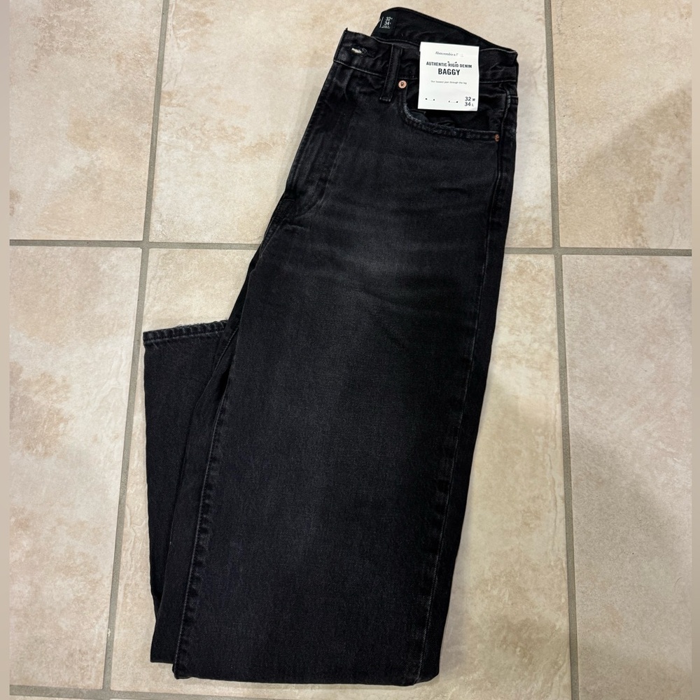 Authentic Rigid Baggy Abercrombie & Fitch Black Jeans
